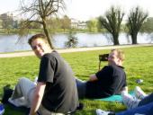 Grillen am Teich